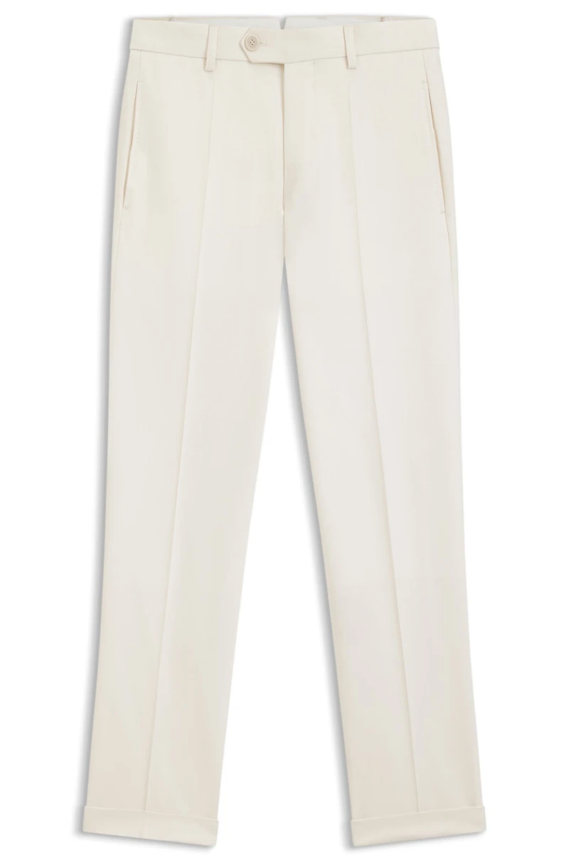 Micro-patterned formal trousers virgin wool