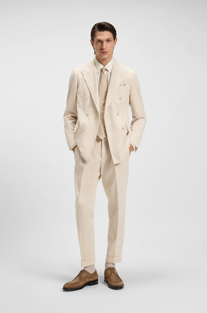 Relaxed-fit trousers cotton-alpaca corduroy