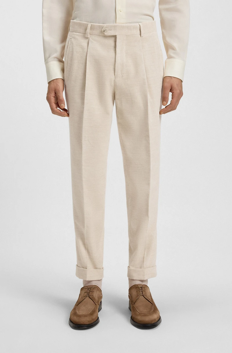 Relaxed-fit trousers cotton-alpaca corduroy
