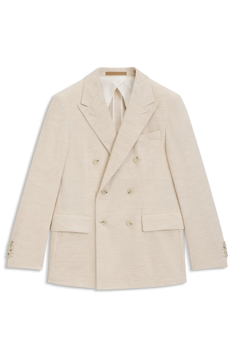 Slim-fit jacket cotton-alpaca corduroy