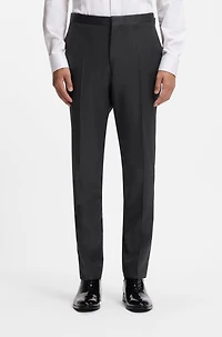 Two-piece slim-fit tuxedo suit a wool blend