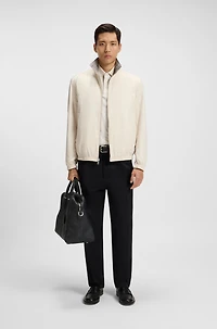 Water-repellent reversible jacket with check pattern