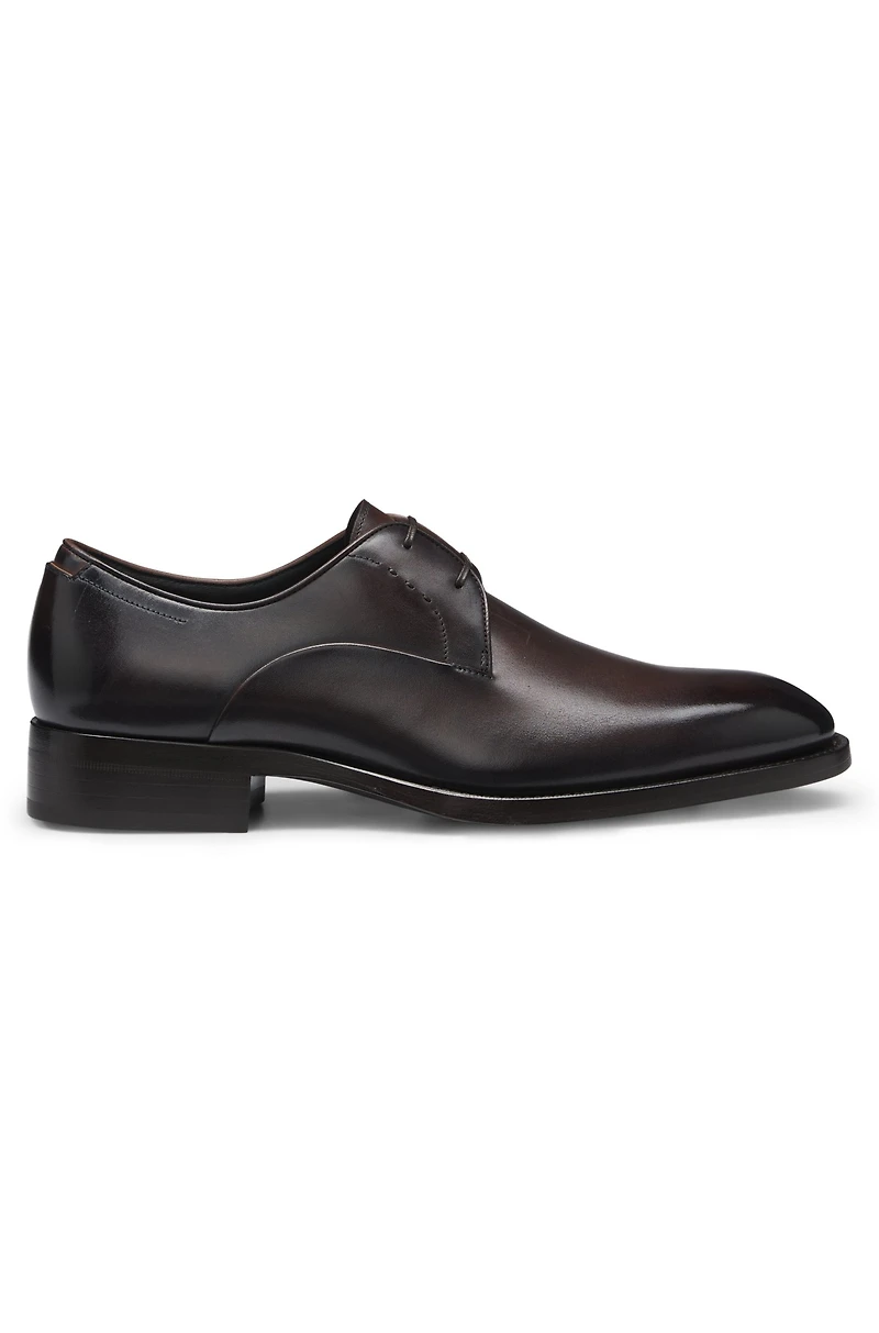 Derby shoes burnished leather