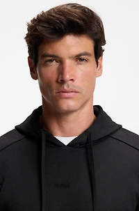 Quilted-jacquard hoodie a regular fit