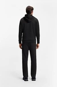 Quilted-jacquard hoodie a regular fit