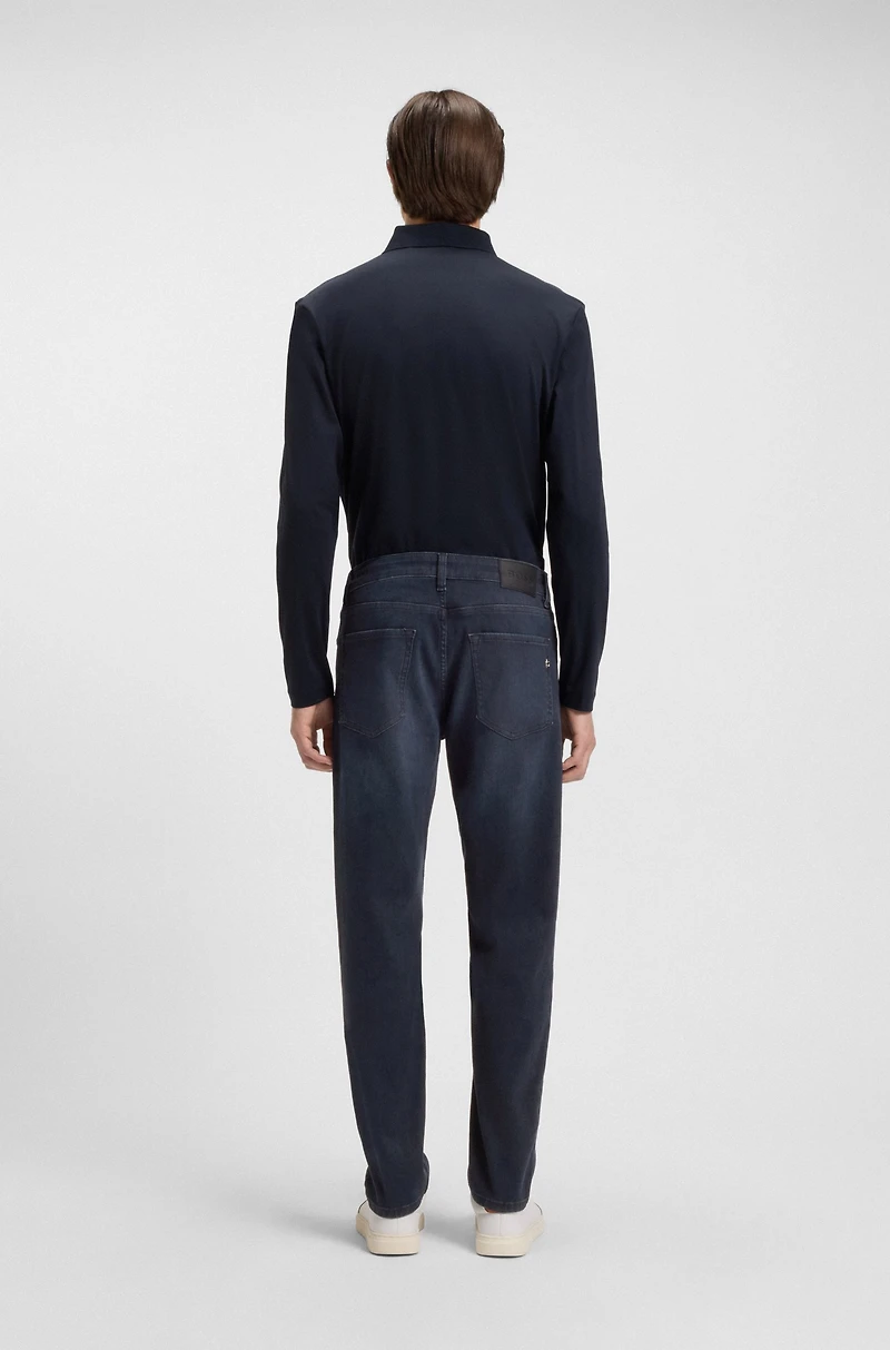 Maine blue regular-fit jeans knitted denim