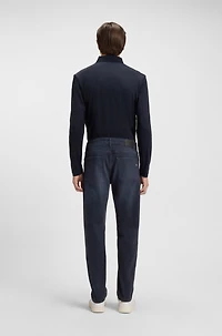 Maine blue regular-fit jeans knitted denim