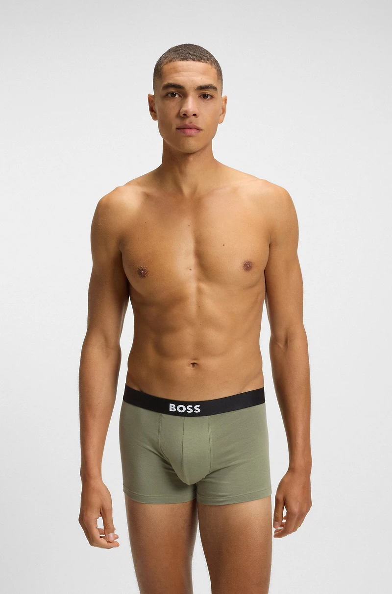 Three-pack of stretch-cotton trunks