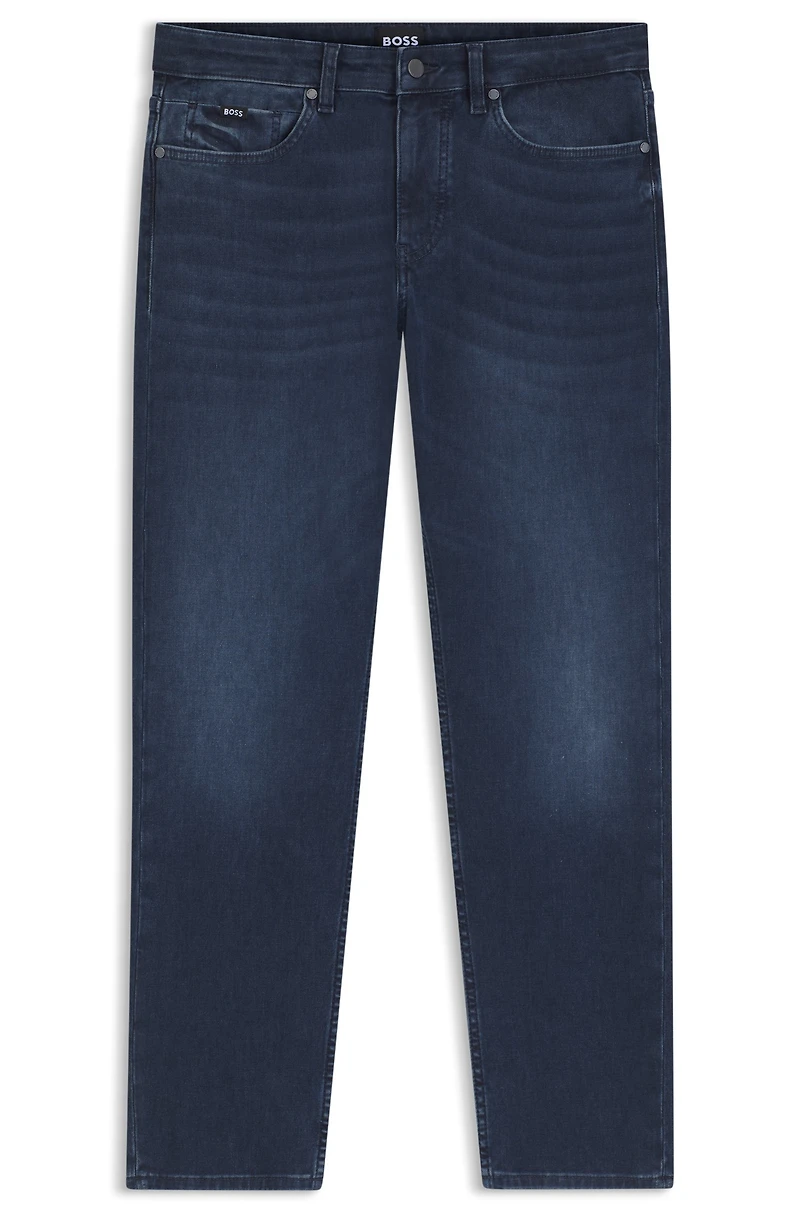 Delaware blue slim-fit jeans knitted denim