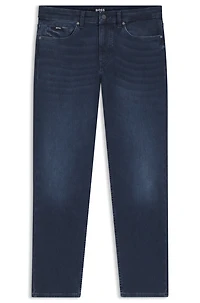 Delaware blue slim-fit jeans knitted denim