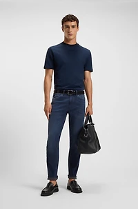 Delaware blue slim-fit jeans knitted denim