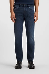 Delaware blue slim-fit jeans knitted denim