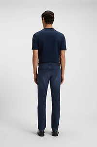 Delaware blue slim-fit jeans knitted denim