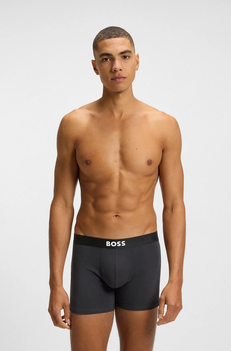 Three-pack of boxer briefs stretch cotton