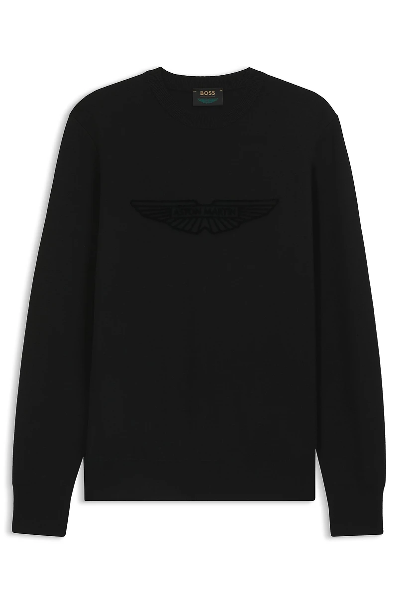 BOSS x ASTON MARTIN sweater with embroidered logo