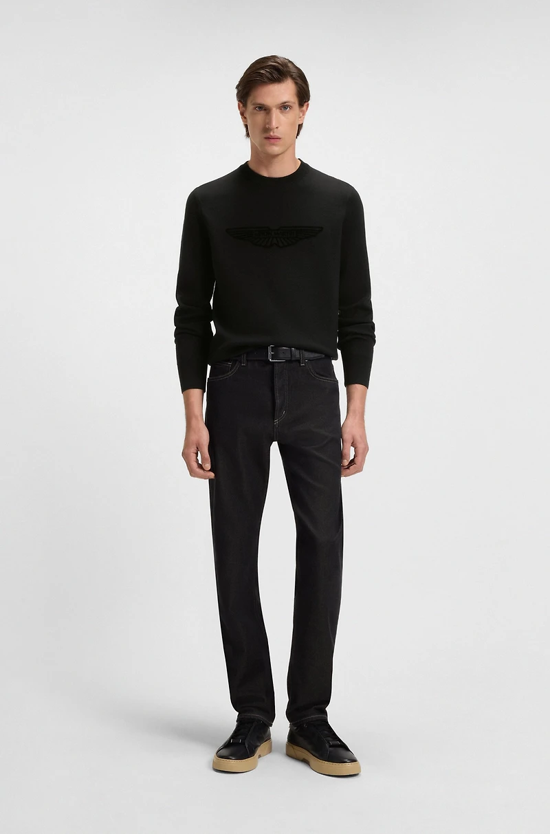 BOSS x ASTON MARTIN sweater with embroidered logo