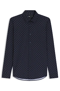 Printed slim-fit shirt performance-stretch jersey