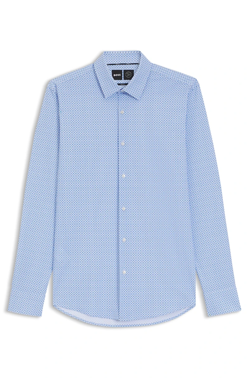 Regular-fit shirt performance-stretch floral-print jersey