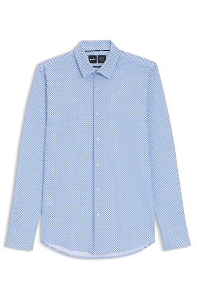 Regular-fit shirt performance-stretch floral-print jersey