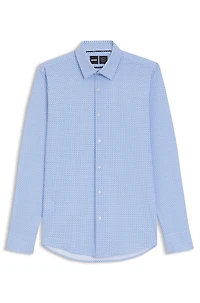 Regular-fit shirt performance-stretch floral-print jersey