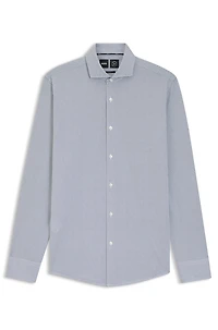 Printed slim-fit shirt Italian-made performance-stretch jersey