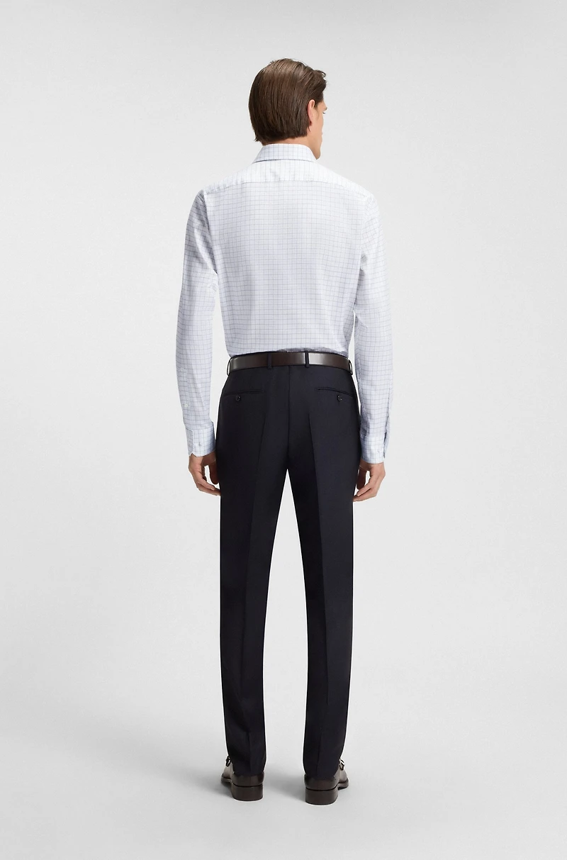 Checked regular-fit shirt Italian-made cotton