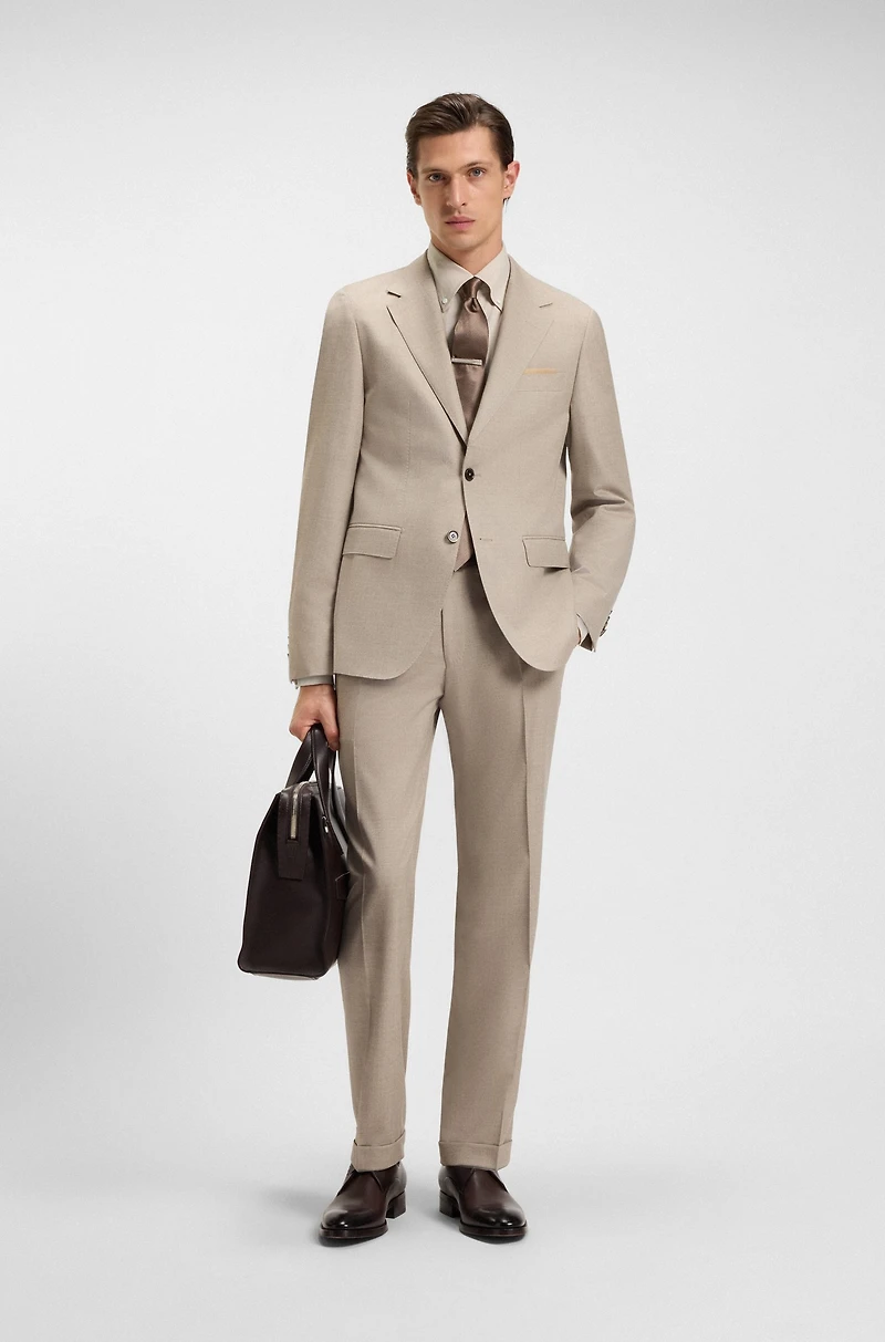 Checked slim-fit shirt cotton flannel