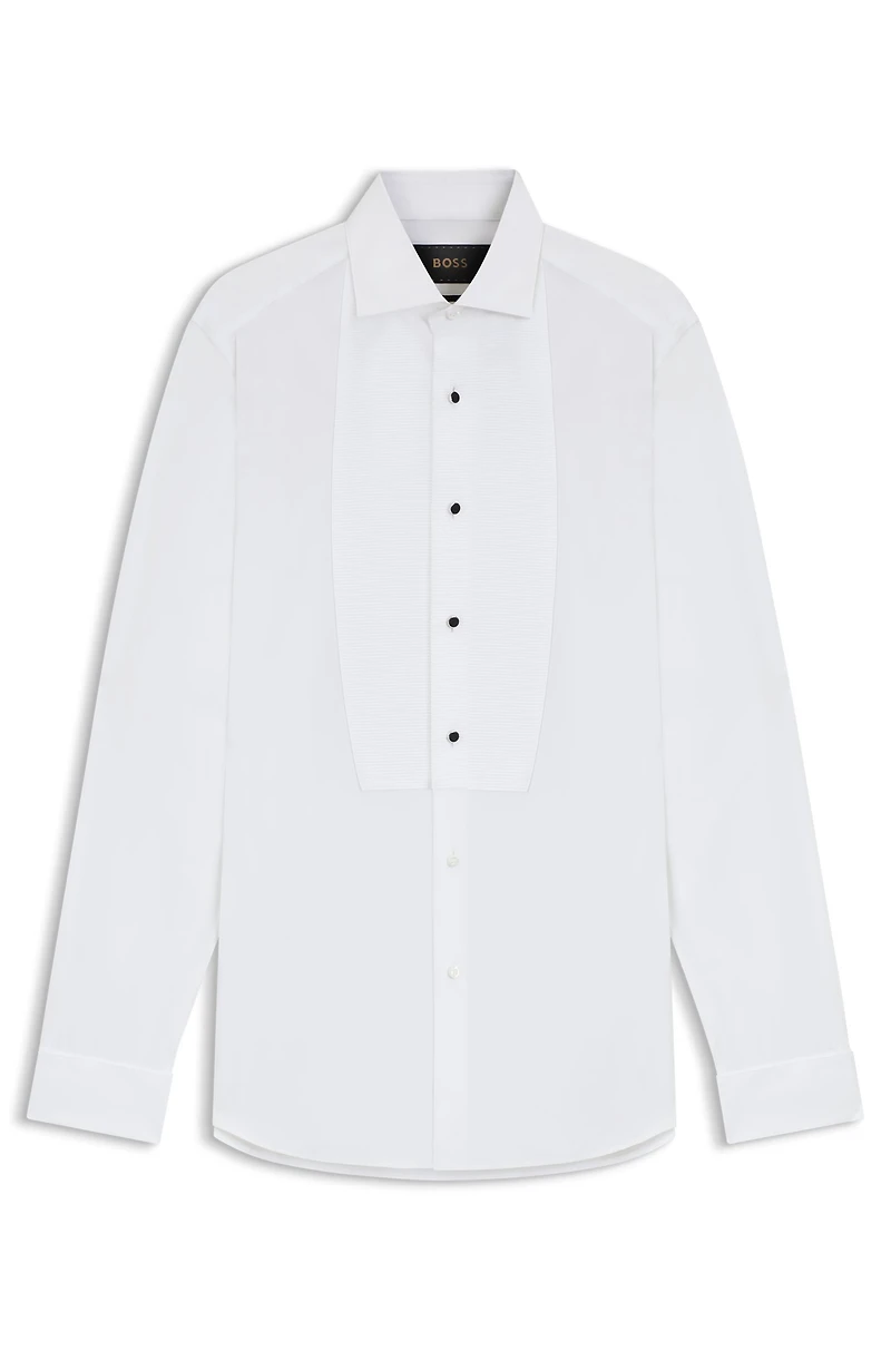 Slim-fit dress shirt Italian-made cotton poplin