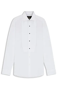 Slim-fit dress shirt Italian-made cotton poplin