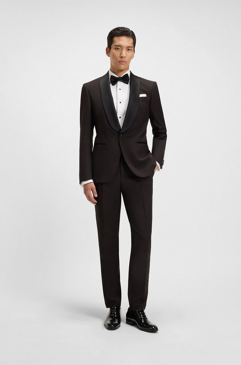 Slim-fit dress shirt Italian-made cotton poplin