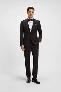 Slim-fit dress shirt Italian-made cotton poplin