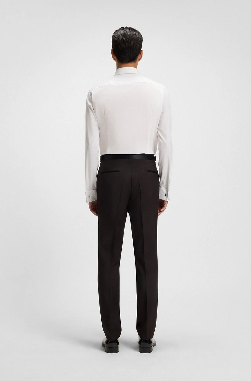 Slim-fit dress shirt Italian-made cotton poplin