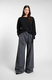 Tie-detail sweatshirt a cotton blend