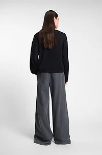 Tie-detail sweatshirt a cotton blend