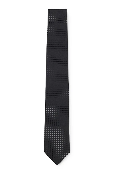 Jacquard-dot tie in a silk blend