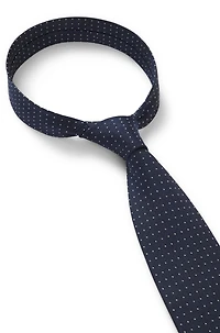 Jacquard-dot tie in a silk blend