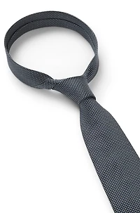 Micro-pattern tie in silk