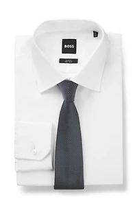 Micro-pattern tie in silk