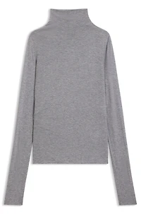 Jersey top with high neckline