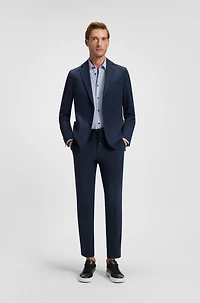 Printed slim-fit shirt performance-stretch jersey