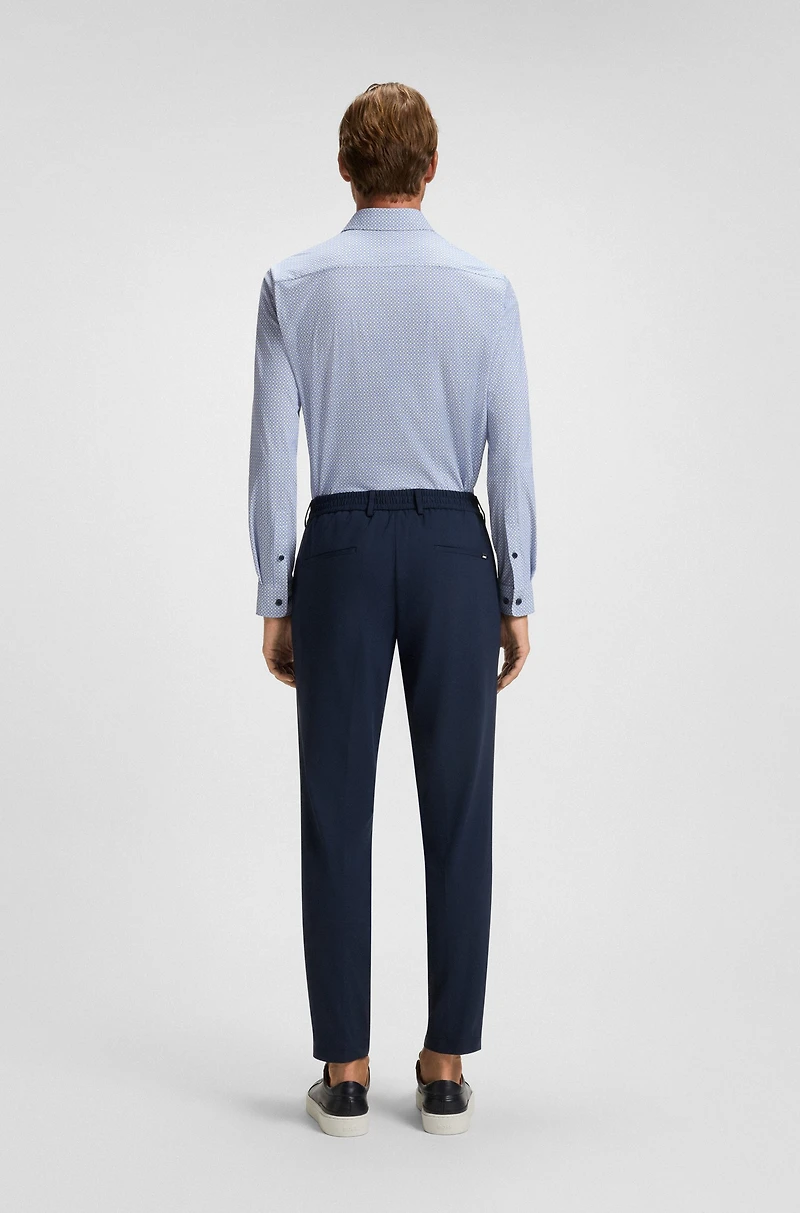 Printed slim-fit shirt performance-stretch jersey