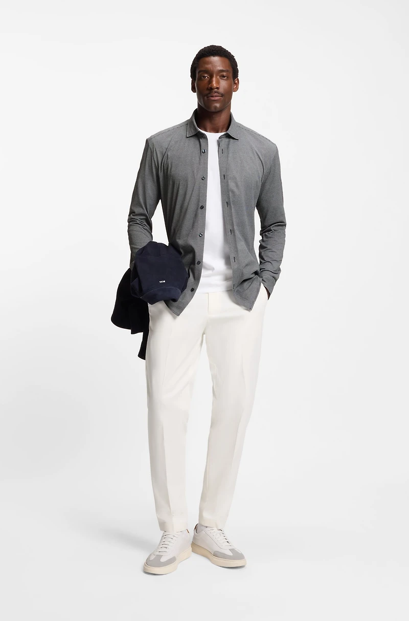 Slim-fit shirt cotton-blend jacquard