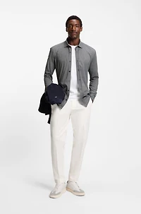 Slim-fit shirt cotton-blend jacquard