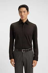 Slim-fit shirt mercerised cotton