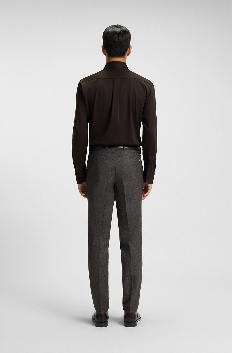 Slim-fit shirt mercerised cotton