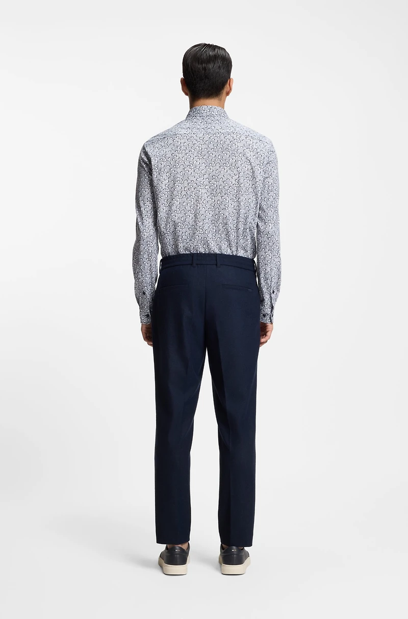 Printed slim-fit shirt a cotton blend