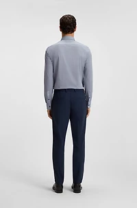 Printed slim-fit shirt Italian performance-stretch jersey