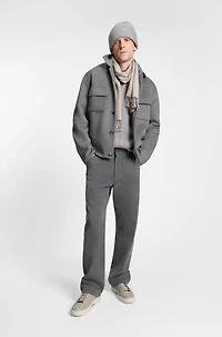 Melange relaxed-fit jacket a wool blend