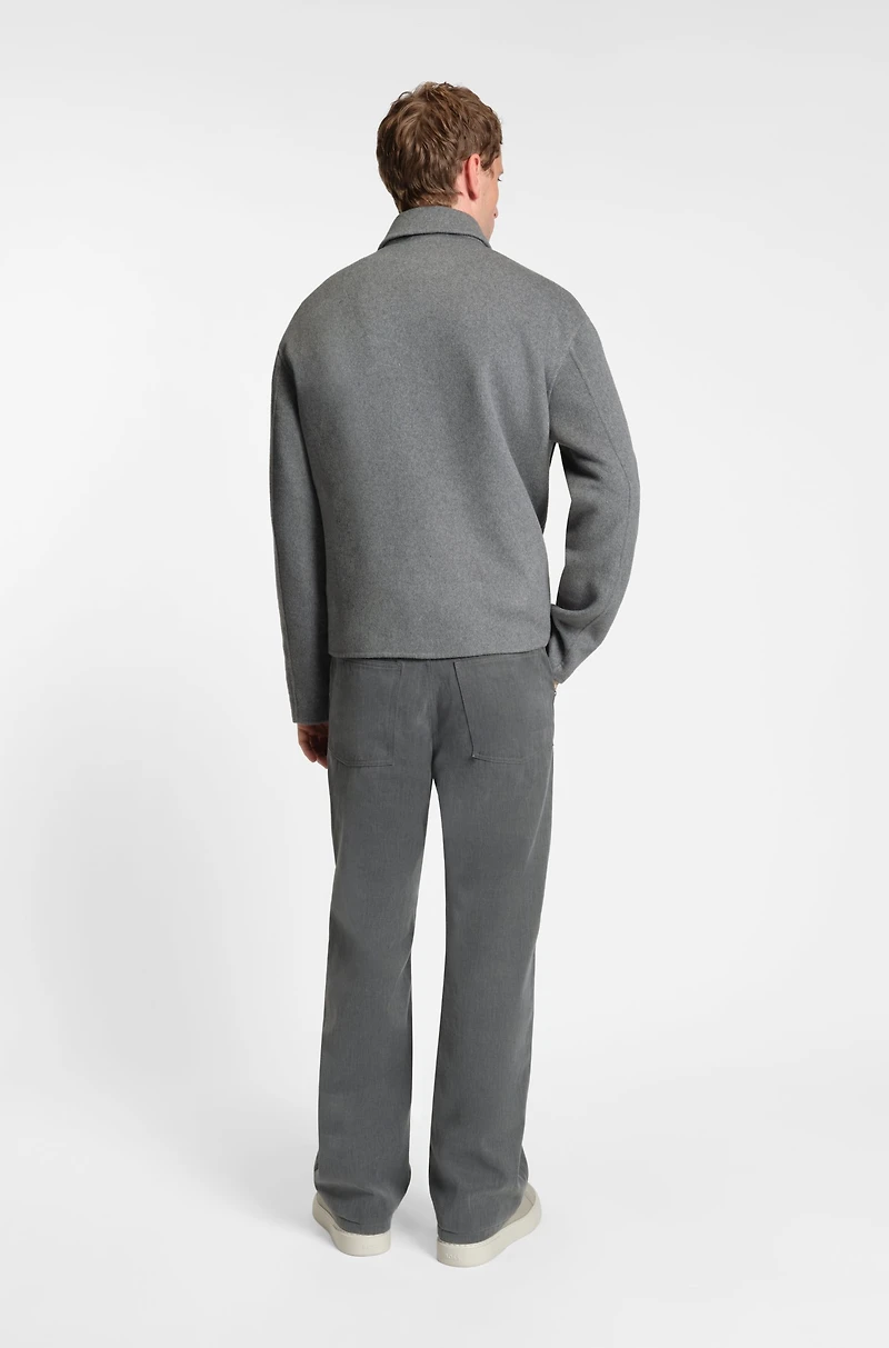 Melange relaxed-fit jacket a wool blend