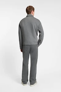 Melange relaxed-fit jacket a wool blend
